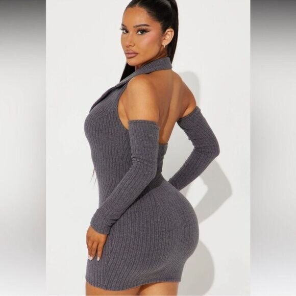Fashion Nova Sweater Dress W/ Sleeves - Picture 3 of 4